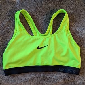 Nike Pro sports bra | neon yellow | M